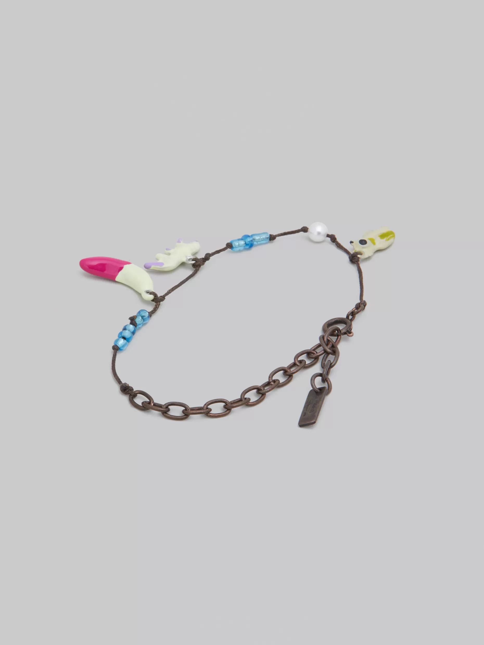 Women Marni X No Vacancy Inn - Anklet With Pink And Yellow Pendants