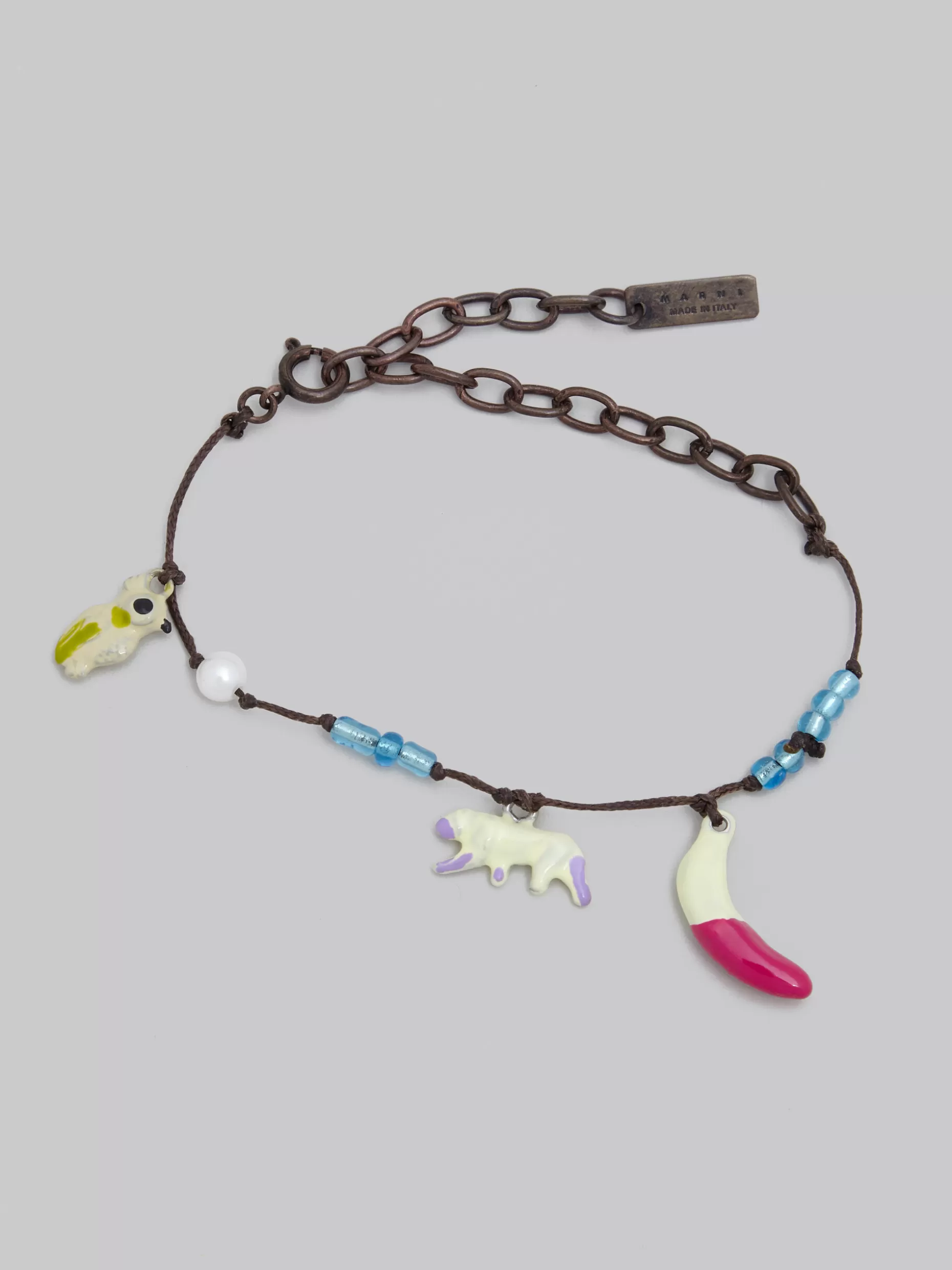Women Marni X No Vacancy Inn - Anklet With Pink And Yellow Pendants