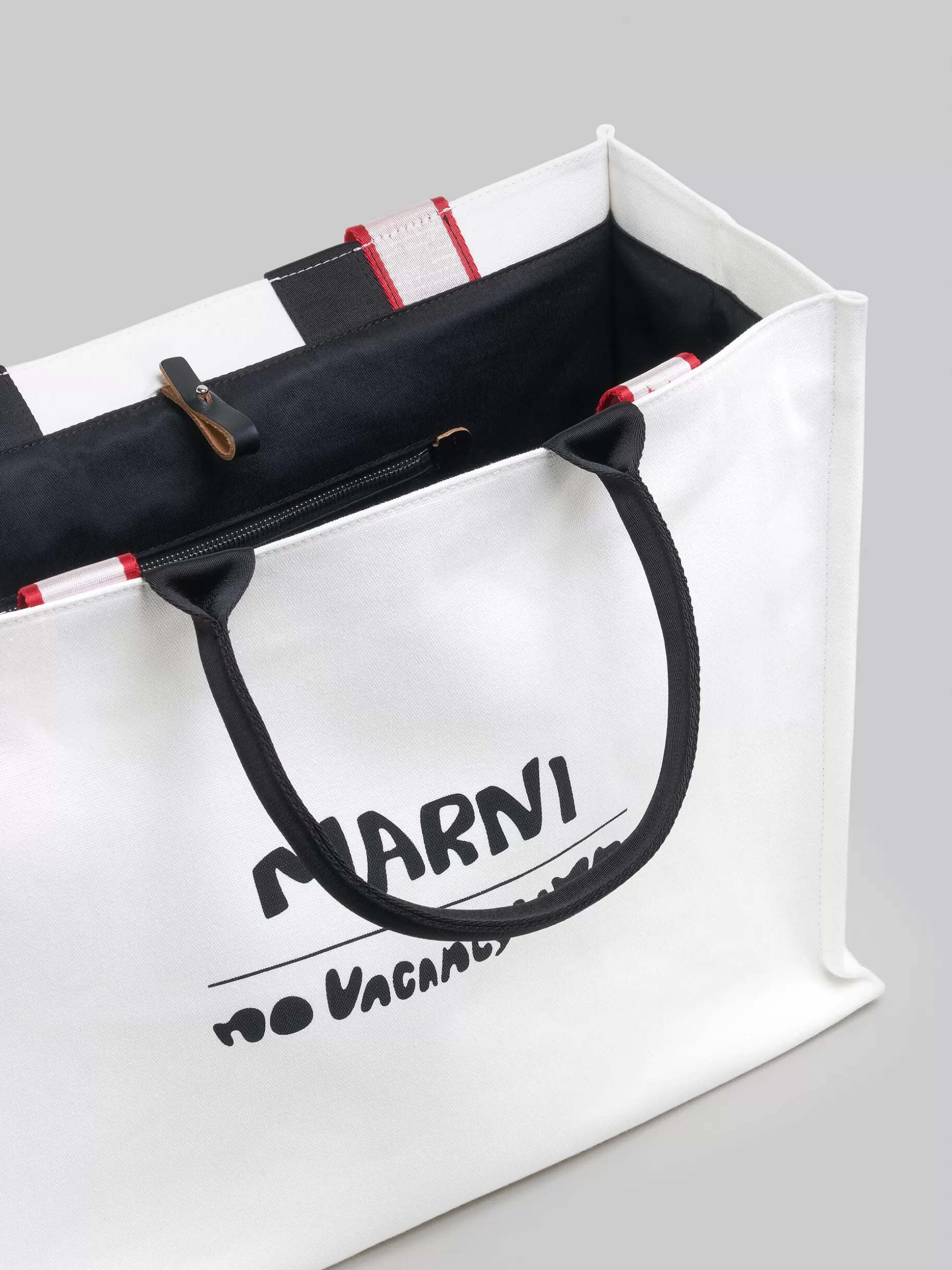 Men Marni X No Vacancy Inn - Bey Tote Bag In White Canvas