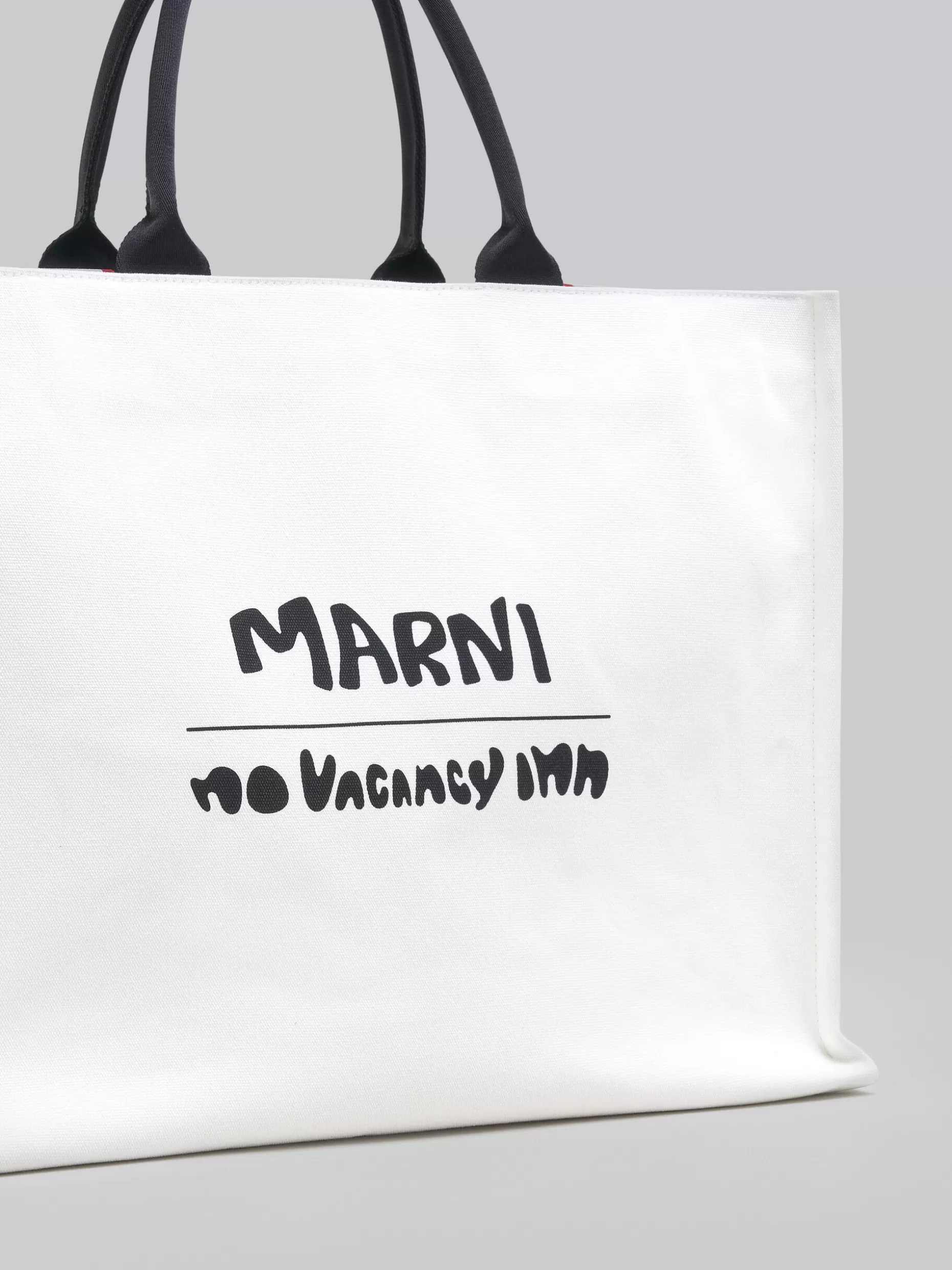 Men Marni X No Vacancy Inn - Bey Tote Bag In White Canvas