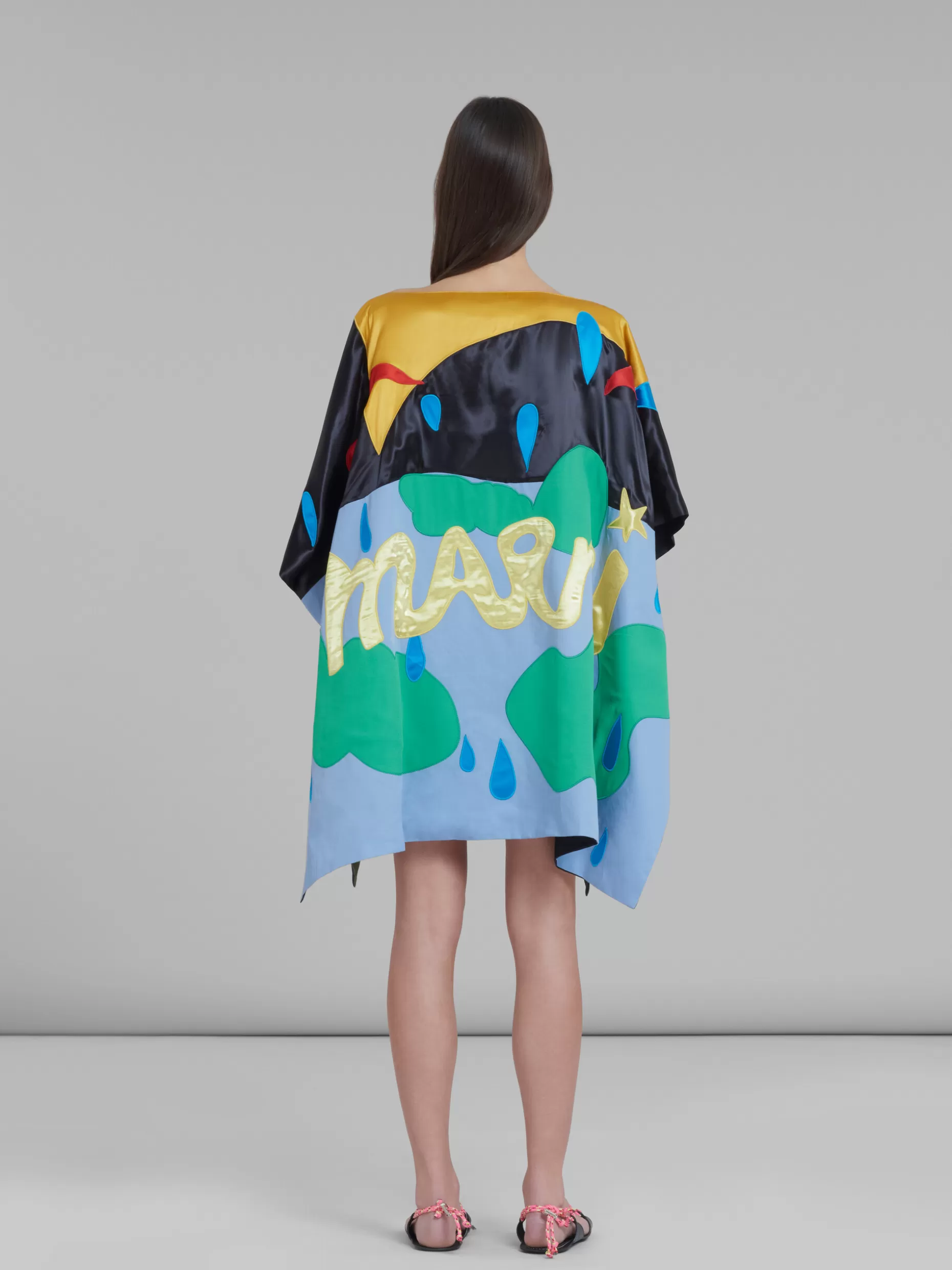 Women Marni X No Vacancy Inn - Cape Top With Multicolour Patchwork Motifs