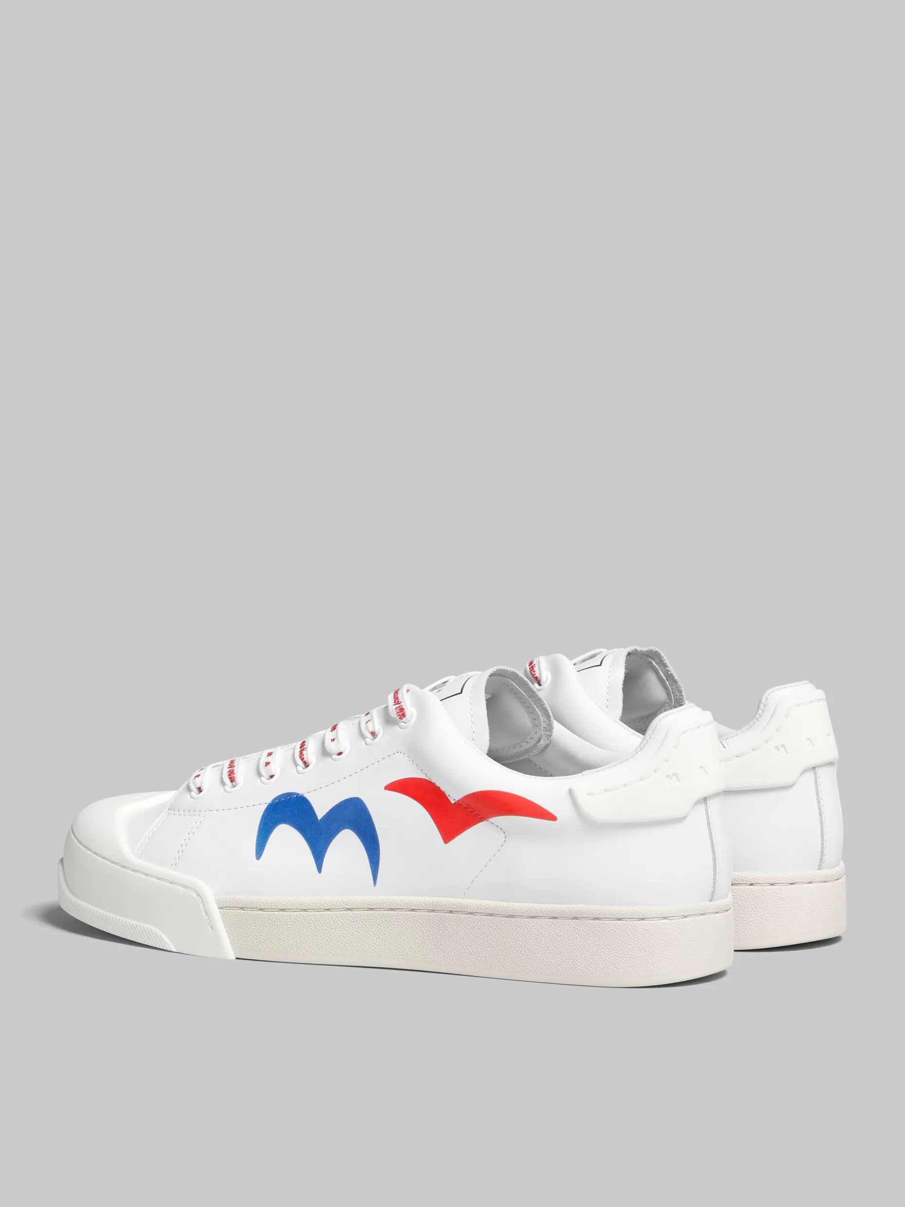 Men Marni X No Vacancy Inn - Dada Bumper Sneaker In White Printed Leather