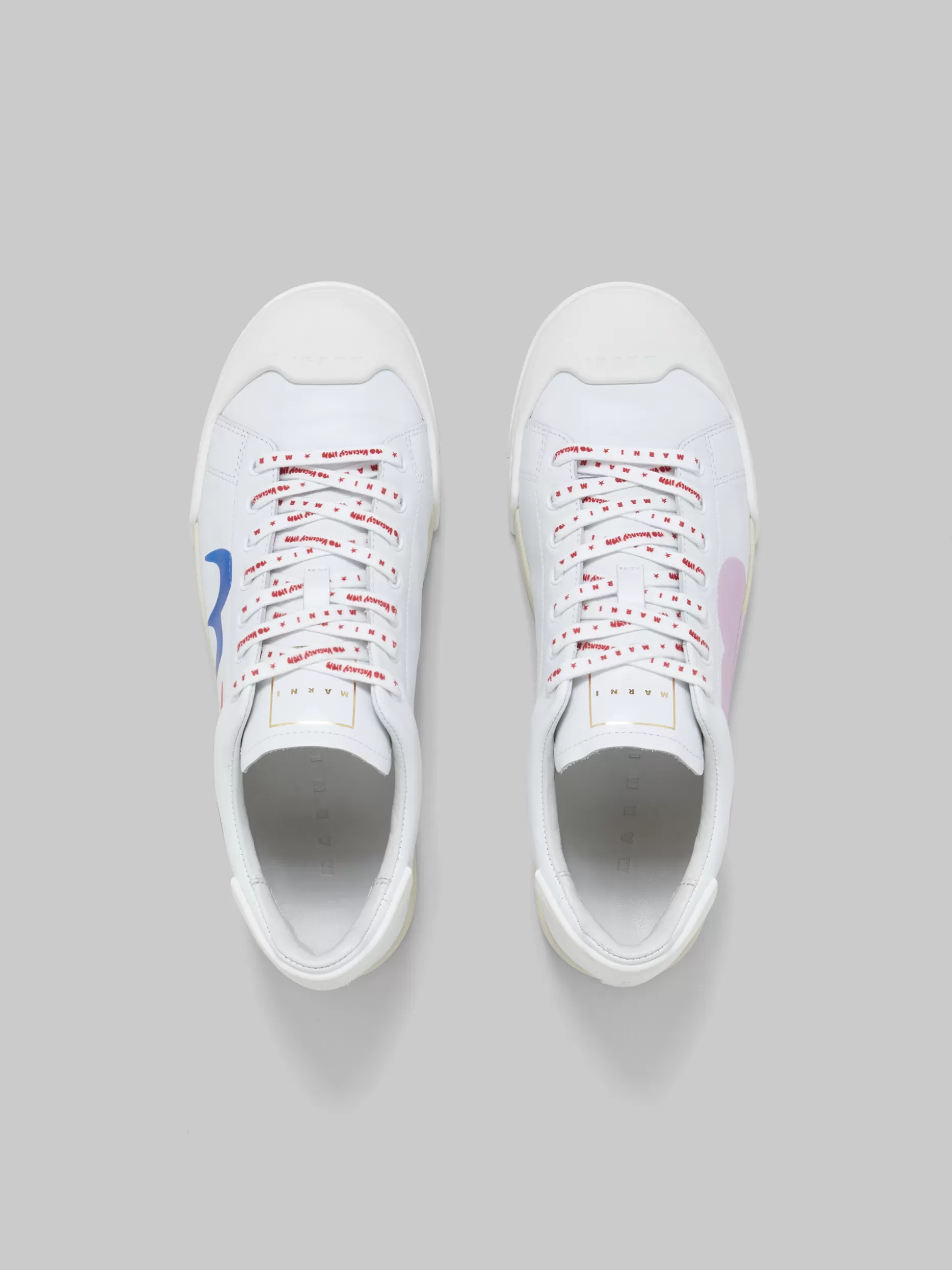 Men Marni X No Vacancy Inn - Dada Bumper Sneaker In White Printed Leather
