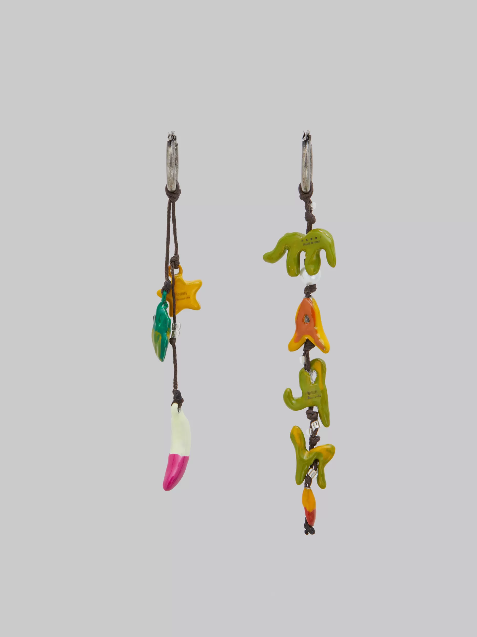 Women Marni X No Vacancy Inn - Earrings With Green Red And Yellow Pendants