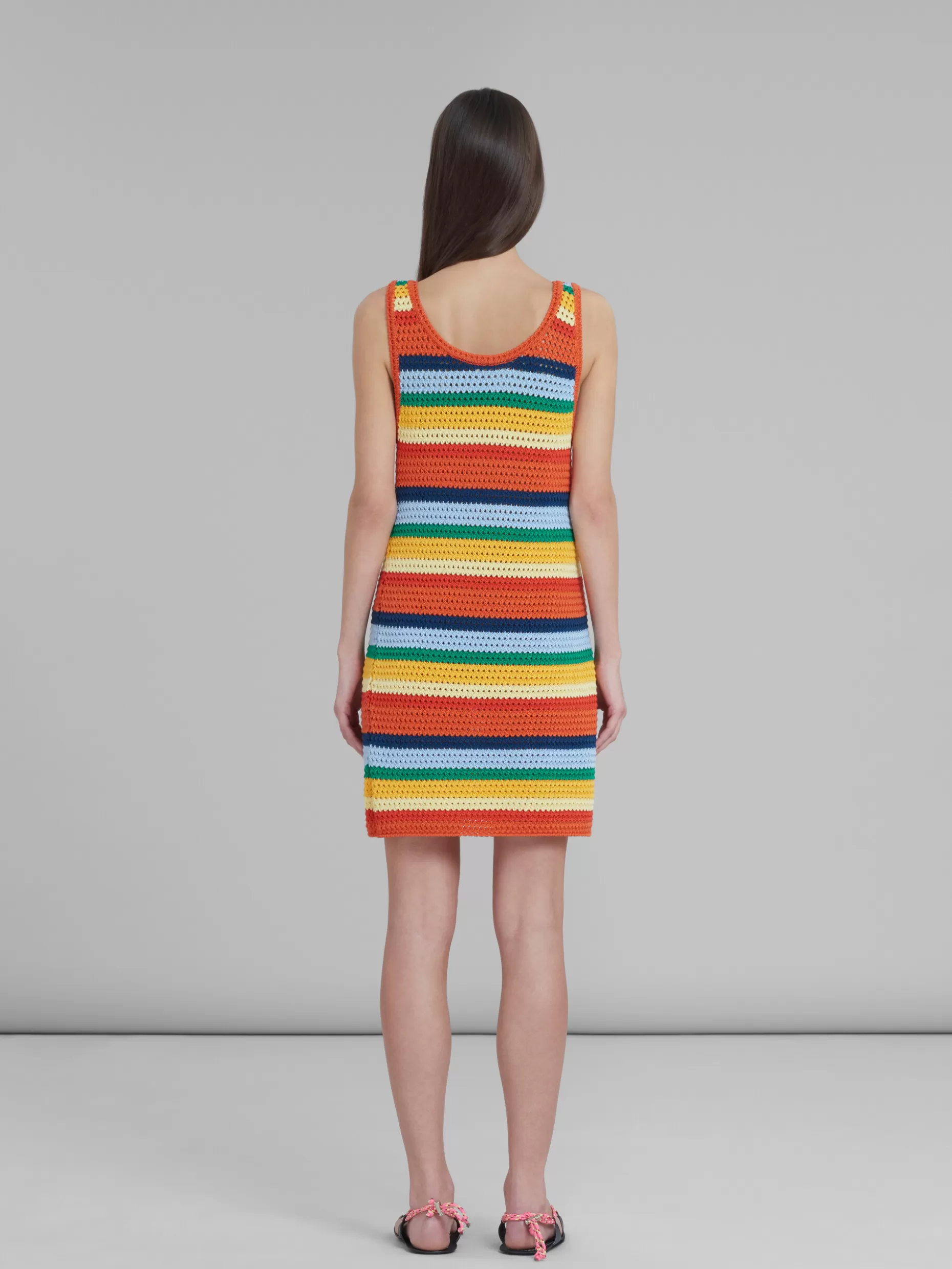 Women Marni X No Vacancy Inn - Multicolour Short Cotton-Knit Dress