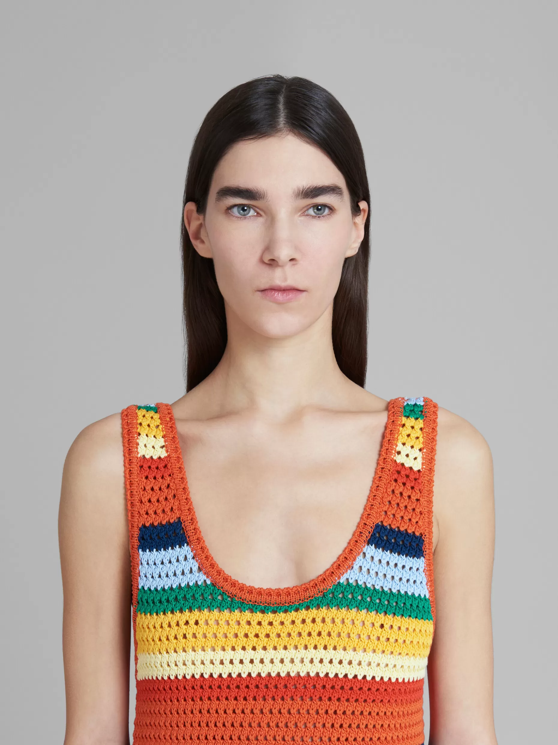 Women Marni X No Vacancy Inn - Multicolour Short Cotton-Knit Dress