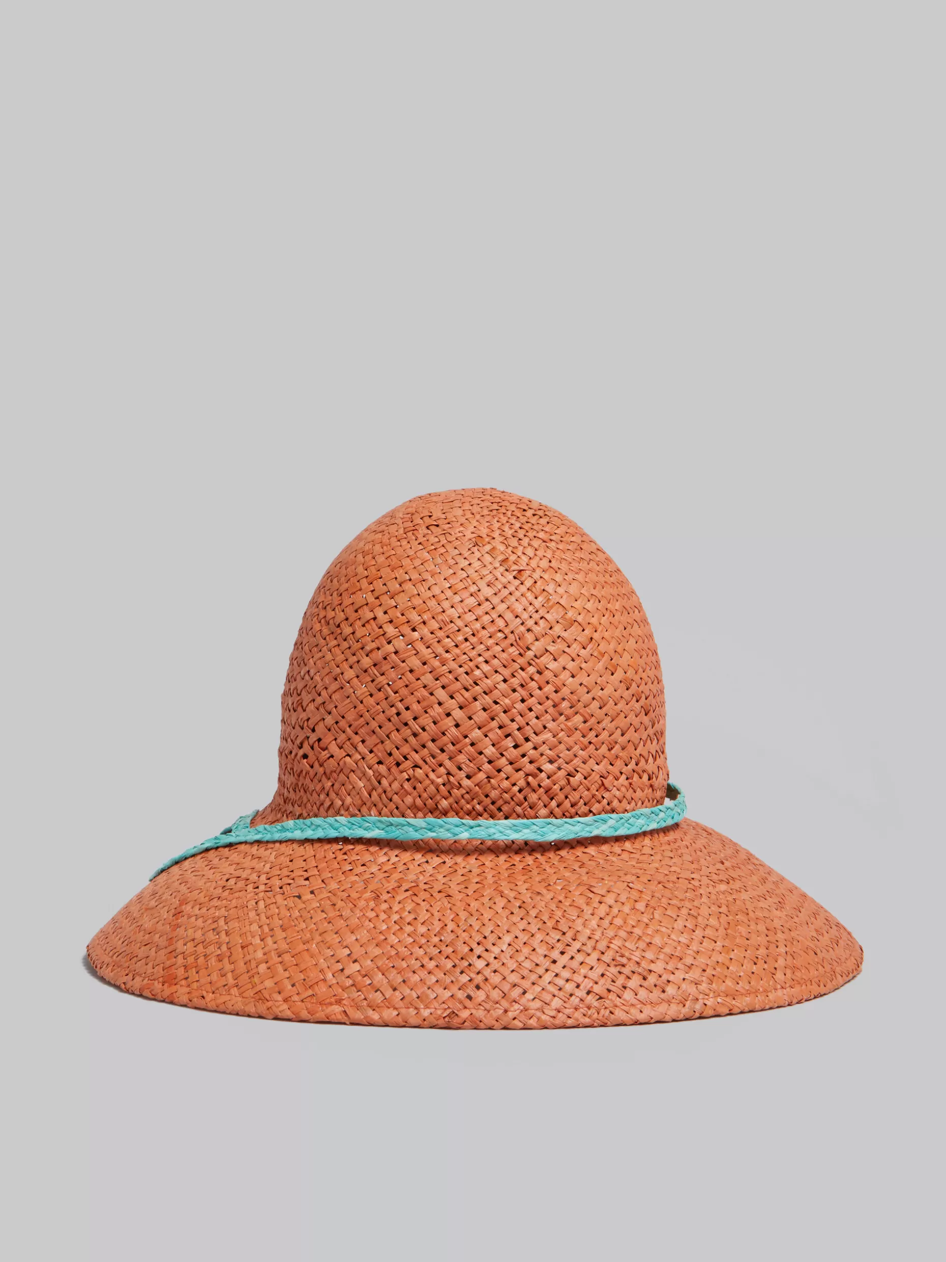 Women Marni X No Vacancy Inn - Orange Hat In Raffia With Cut-Outs