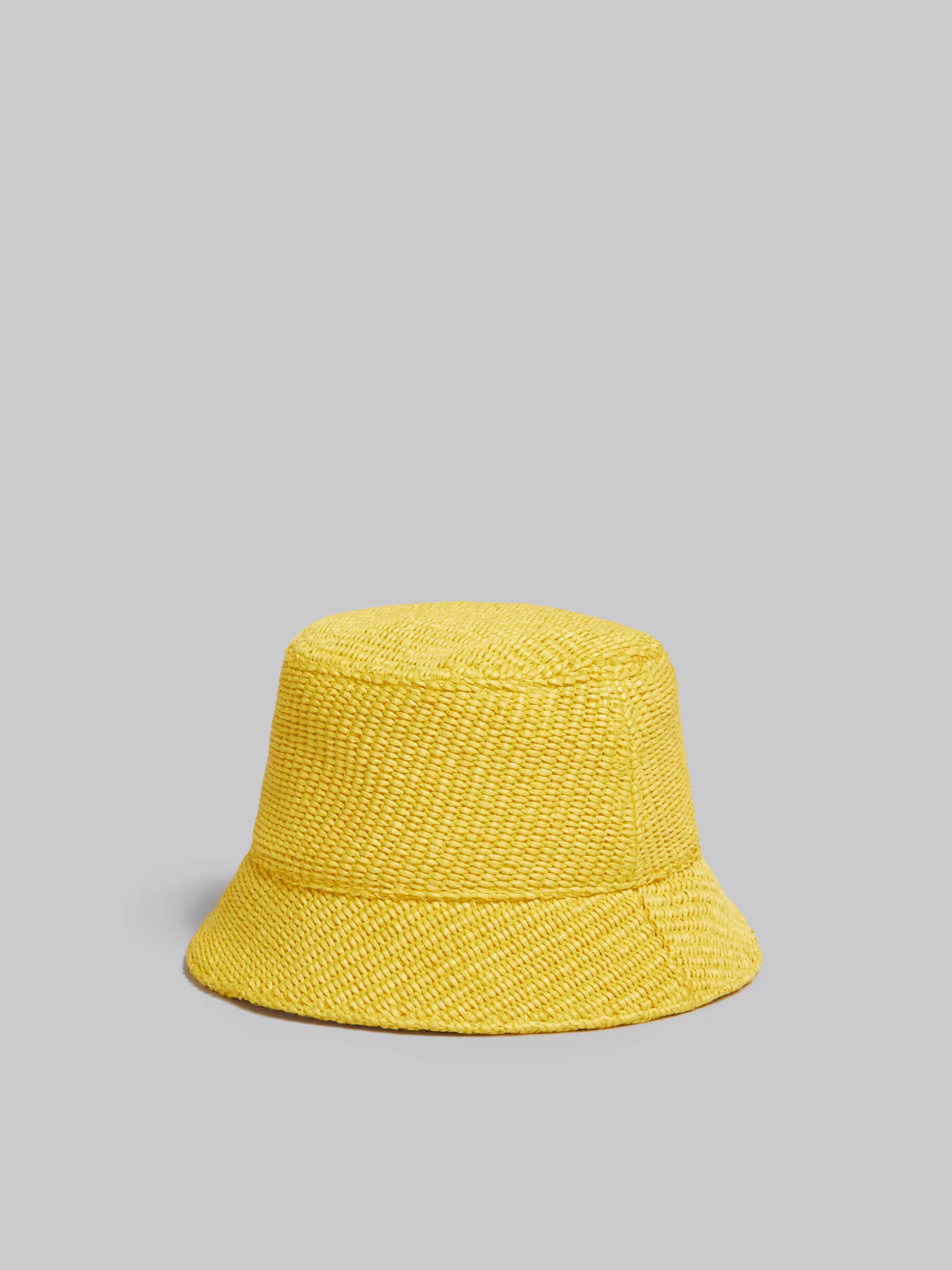 Women Marni X No Vacancy Inn - Yellow Hat In Raffia Fabric