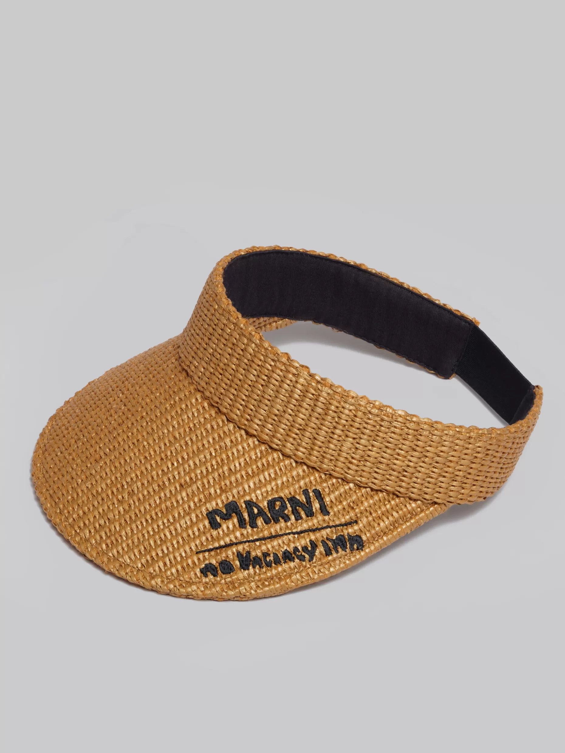 Women Marni X No Vacancy Inn -Visor In Raffia Fabric