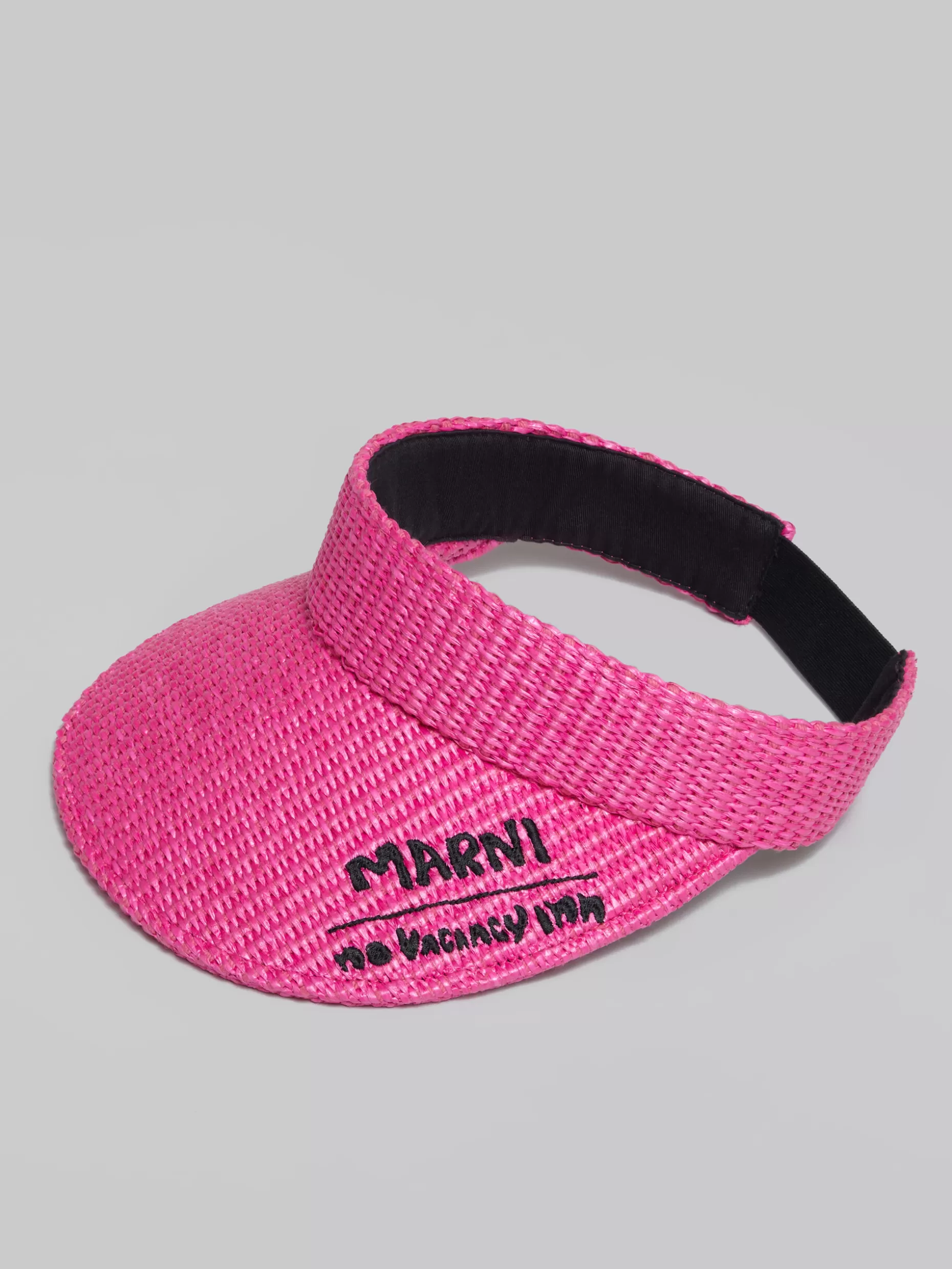 Women Marni X No Vacancy Inn -Visor In Raffia Fabric