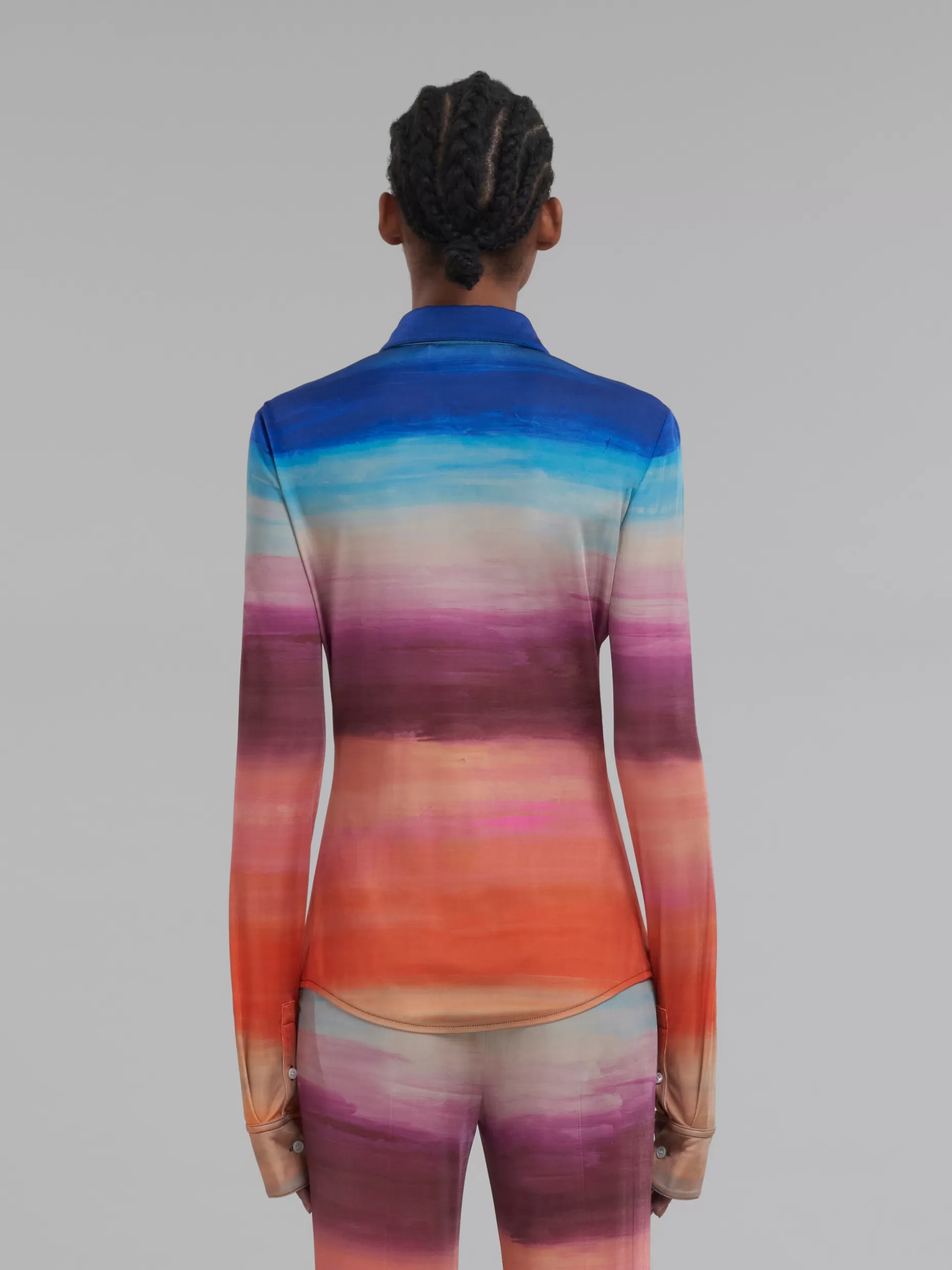 Women Marni Multicoloured Viscose Jersey Shirt With Dark Side Of The Moon Print
