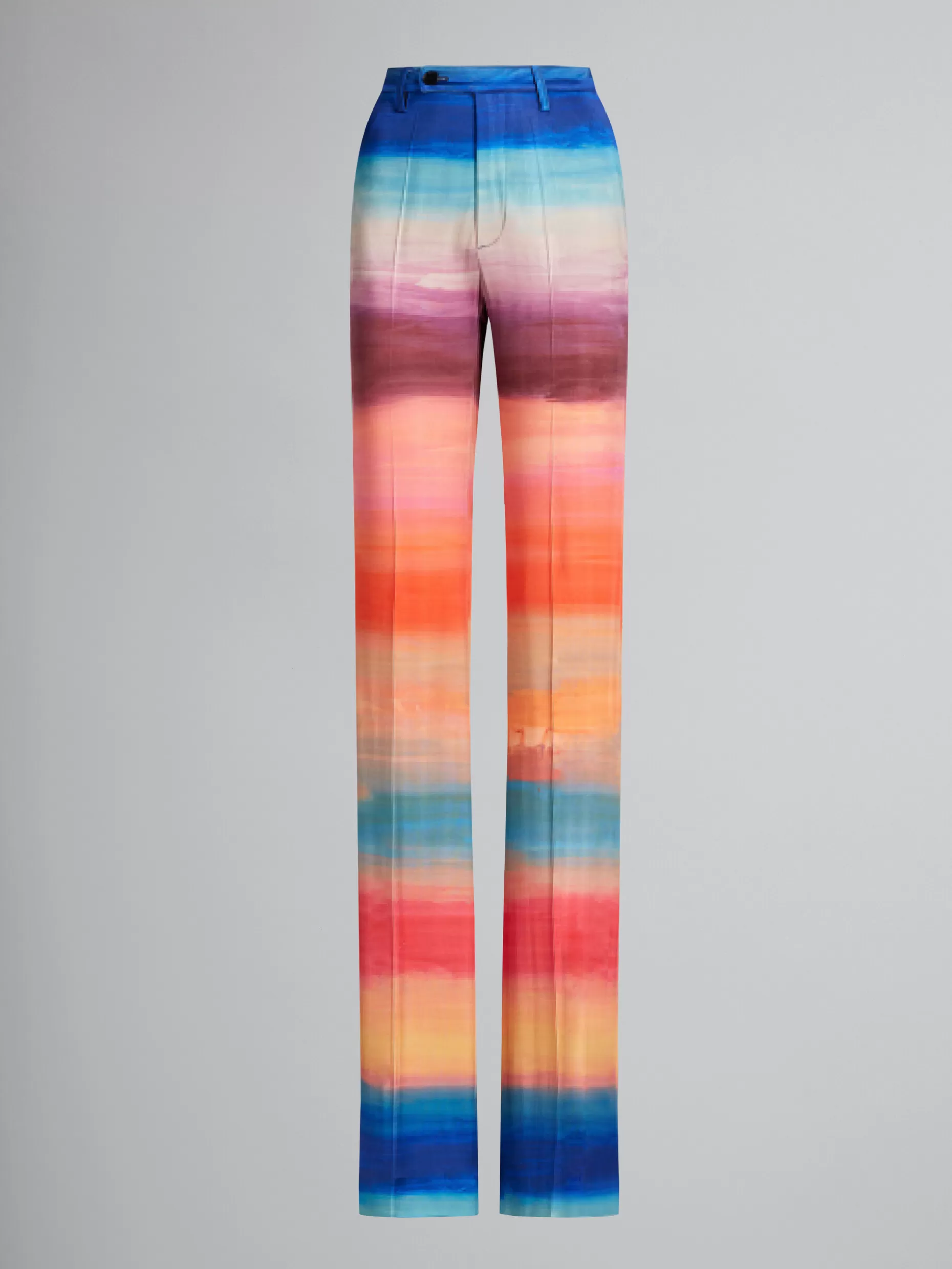 Women Marni Stretch Jersey Trousers With Dark Side Of The Moon Print